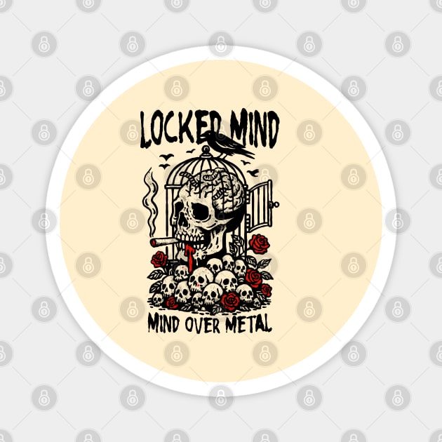 LOCKED MIND Magnet by artslaves